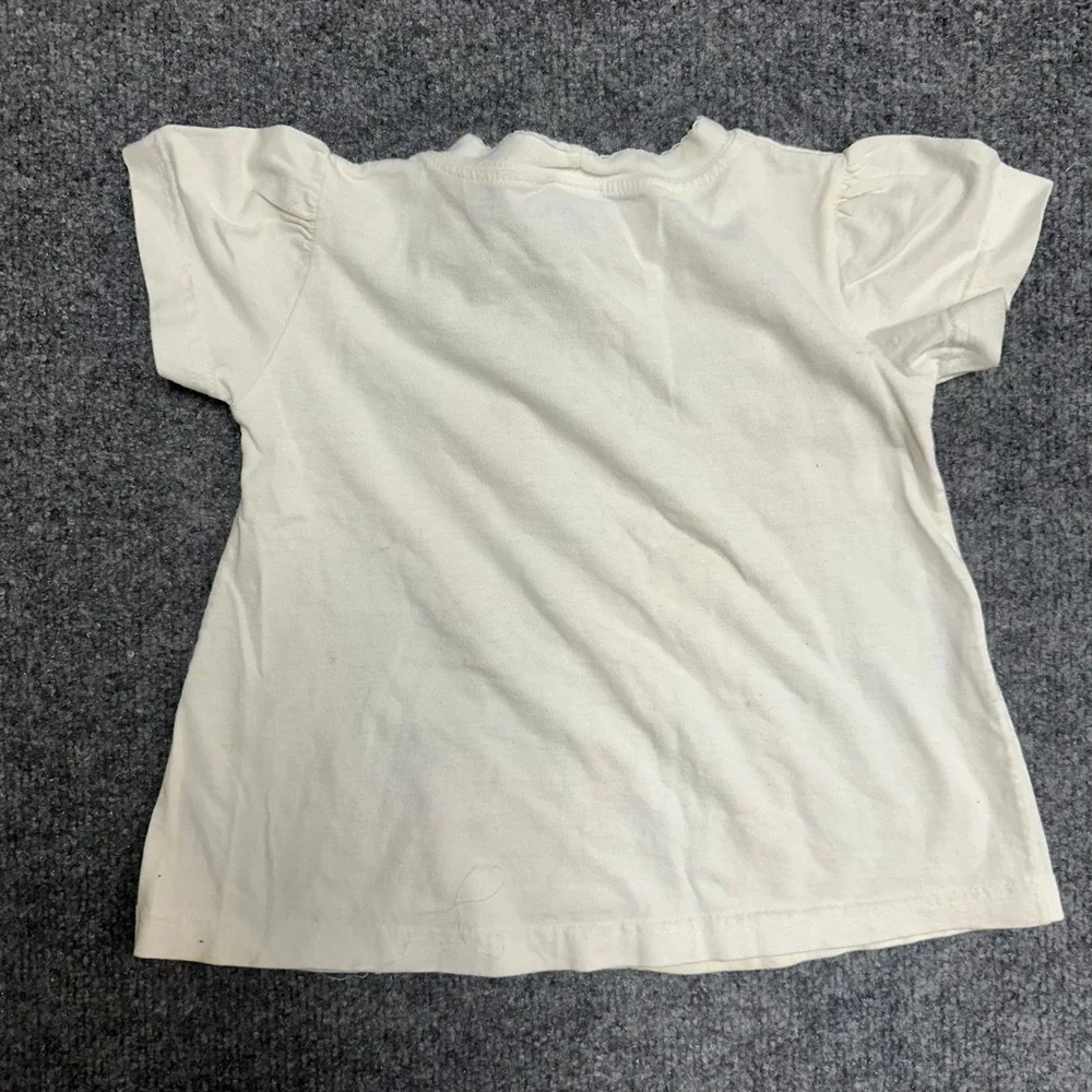 OshKosh T-Shirt Unisex Size 3T White Graphic Berry Leaves Cotton Vintage USA